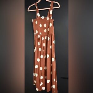 Blu Pepper Rust and White Polka Dot Dress